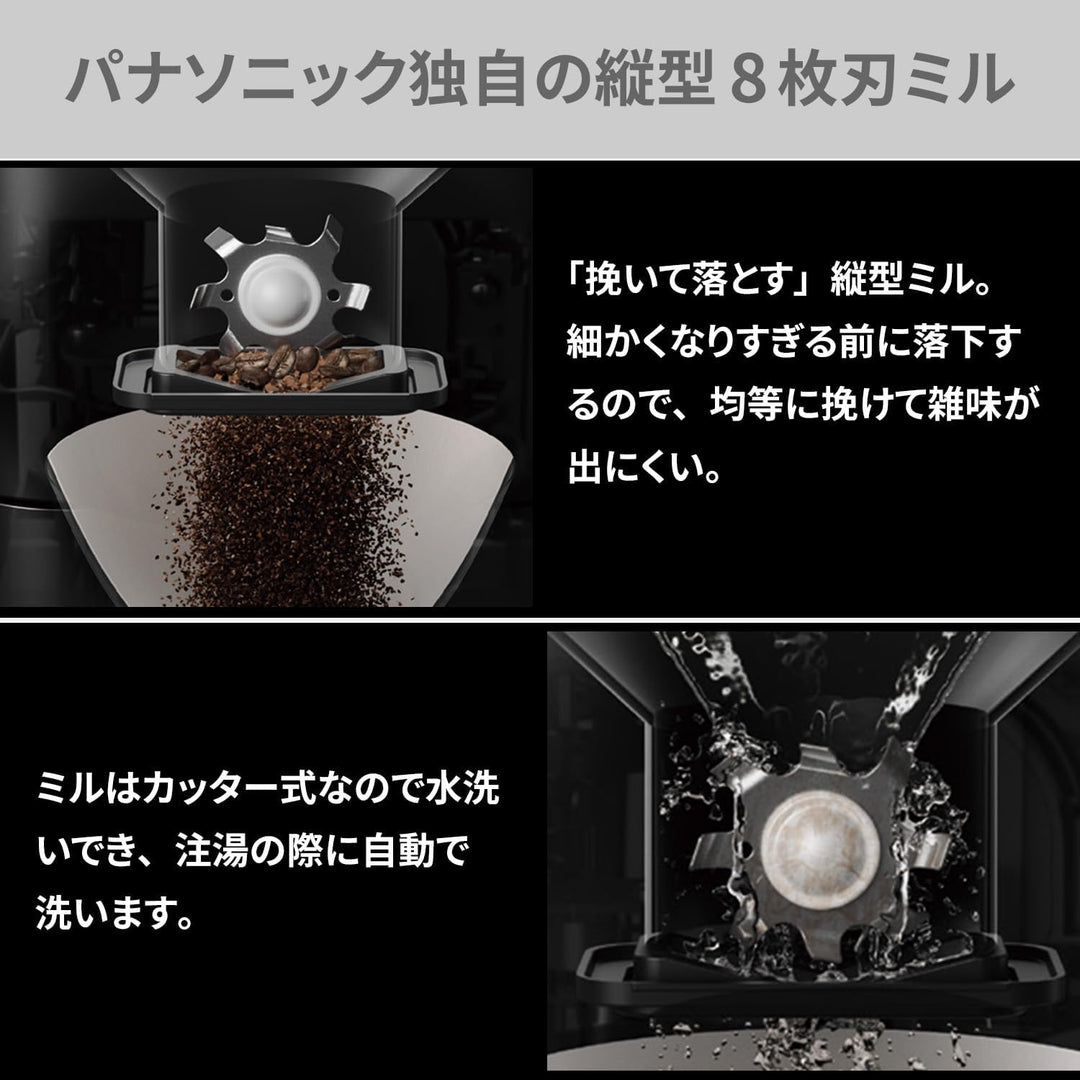 月額2,980円レンタルプラン：パナソニック 全自動コーヒーメーカー 調理家電 コーヒーマシン NC-A58-K ブラック