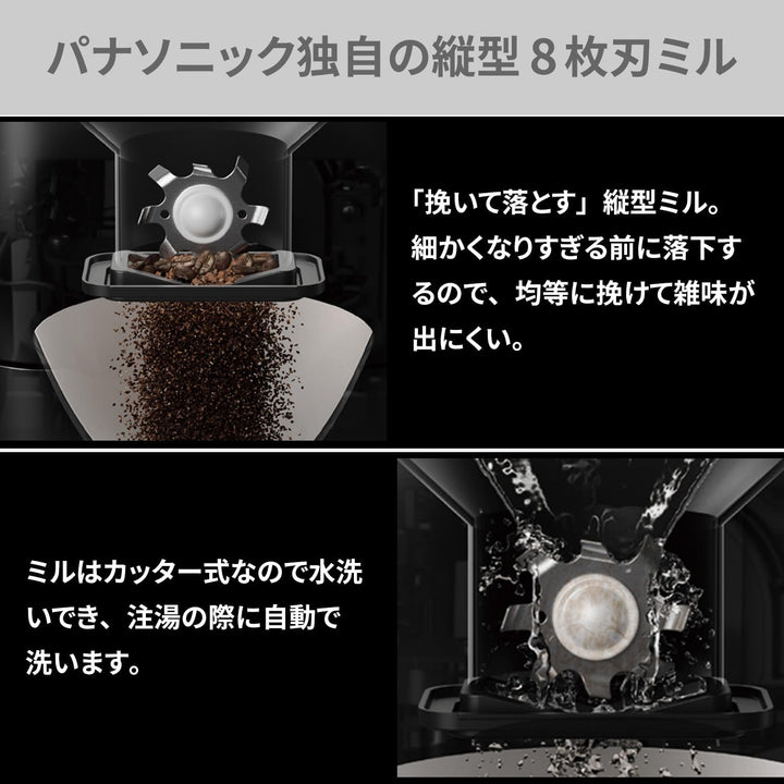 月額2,980円レンタルプラン：パナソニック 全自動コーヒーメーカー 調理家電 コーヒーマシン NC-A58-K ブラック