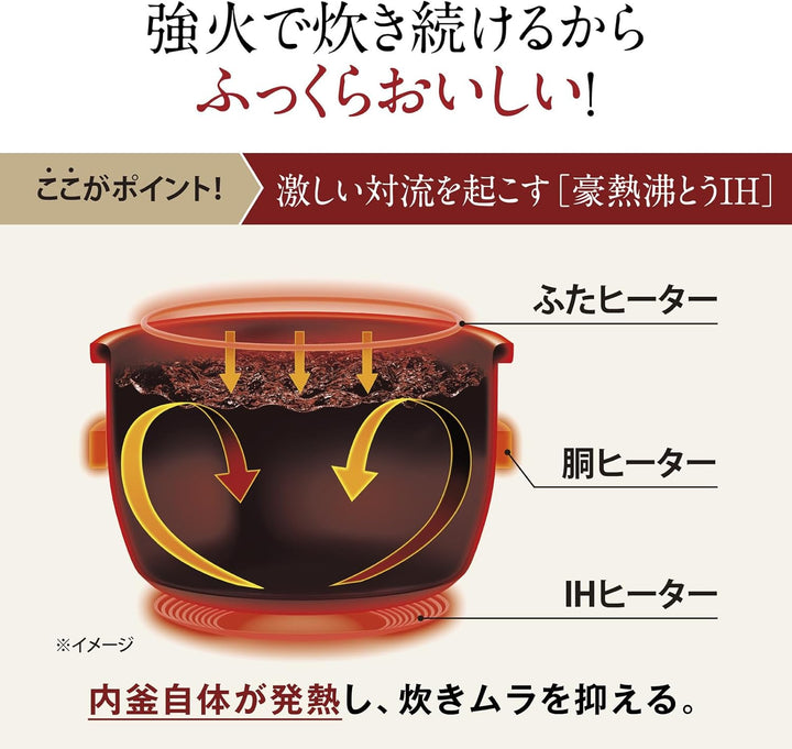 月額2,980円レンタルプラン：象印マホービン 極め炊き IH炊飯ジャー 5.5合炊き 炊飯器 NW-VE10-BA