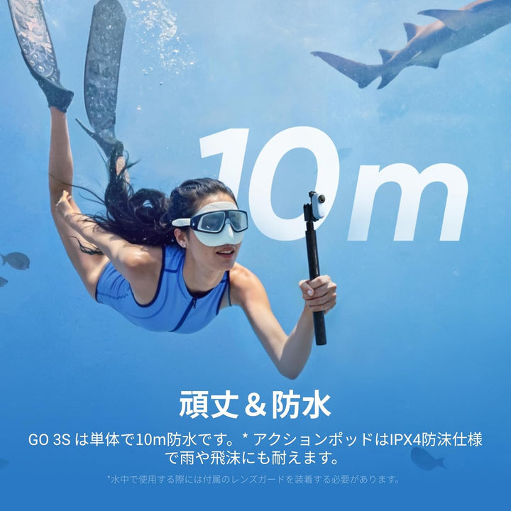 月額9,800円レンタルプラン：Insta360 GO 3S 360度カメラ ウォータースポーツキット