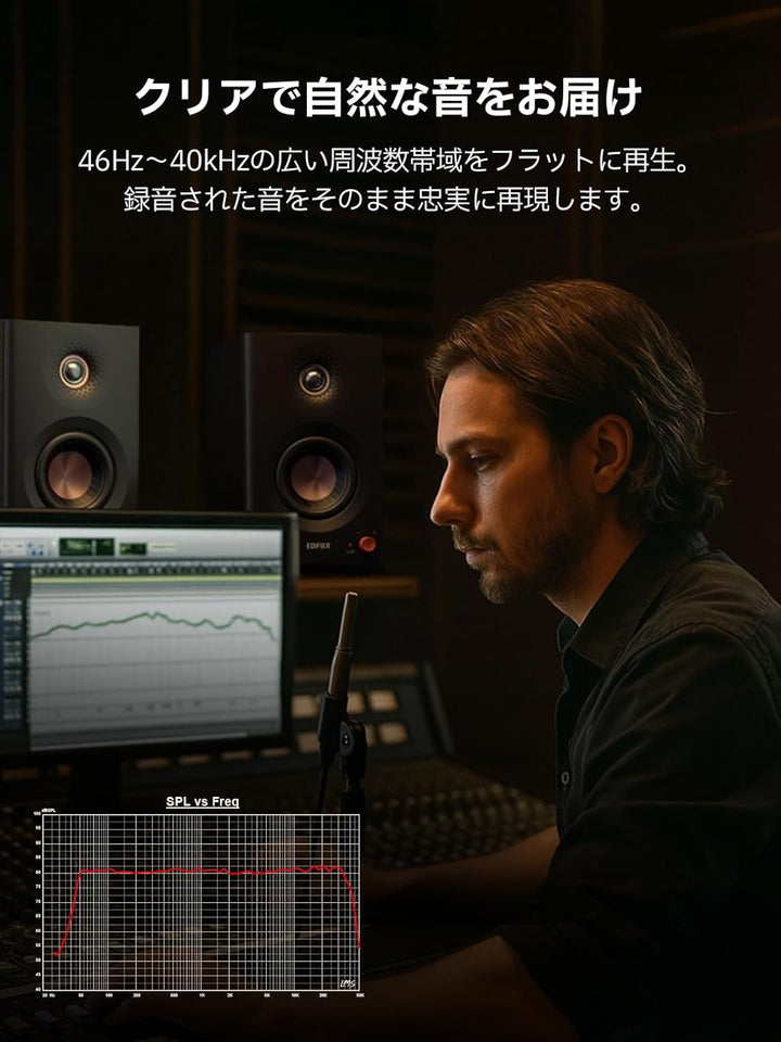 月額5,680円レンタルプラン：Edifier MR5 モニタースピーカー ED-MR5-BK ブラック
