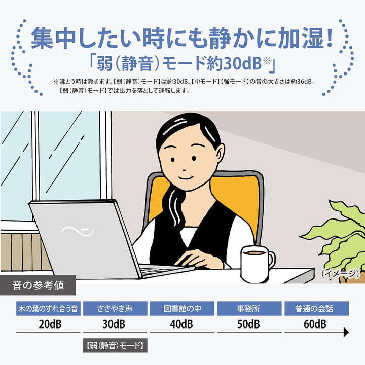 月額5,380円レンタルプラン：象印マホービン スチーム式加湿器 4.0L EE-TA60-BM ソフトブラック