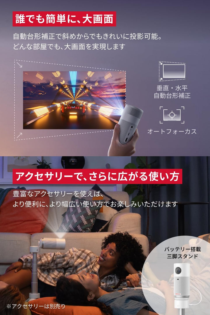 月額8,380円レンタルプラン：Anker Nebula Capsule Air D4112521 ホワイト