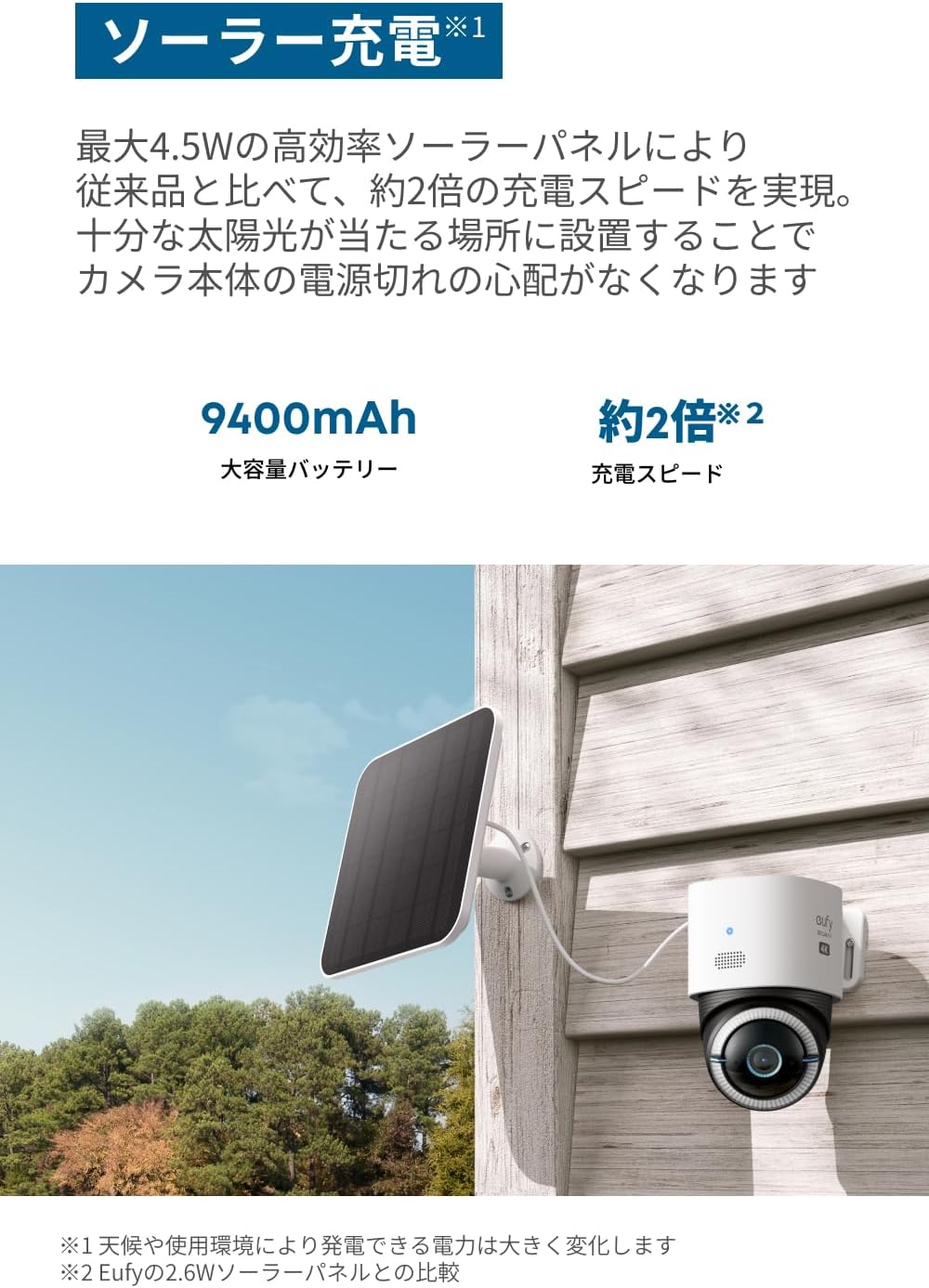 月額5,980円レンタルプラン：Eufy 4G LTE Cam S330 防犯カメラ 屋外カメラ T86P2521