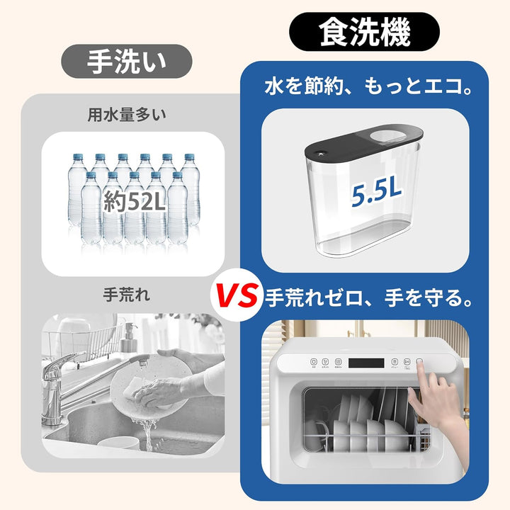 月額6,280円レンタルプラン：SAMKYO 食器洗い乾燥機 3D熱風送風乾燥機能 洗浄コース 節水・エコ T40 ホワイト