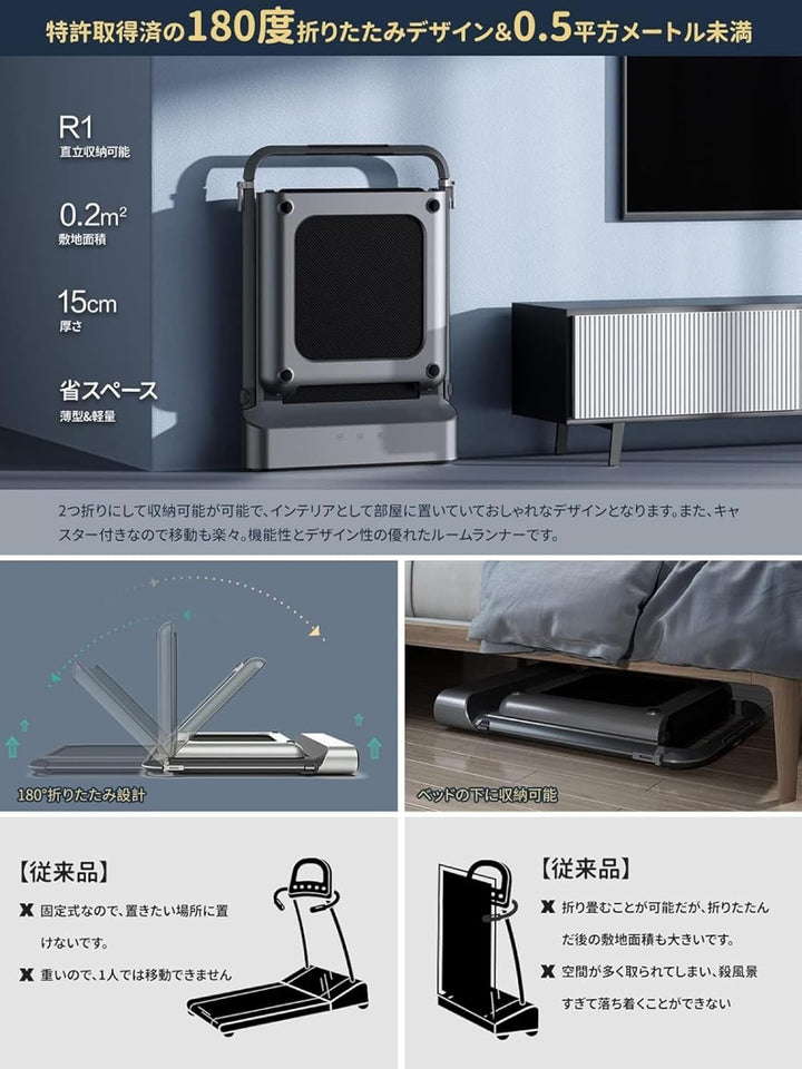 月額13,800円レンタルプラン：WalkingPad R1 Pro ルームランナー ブラック