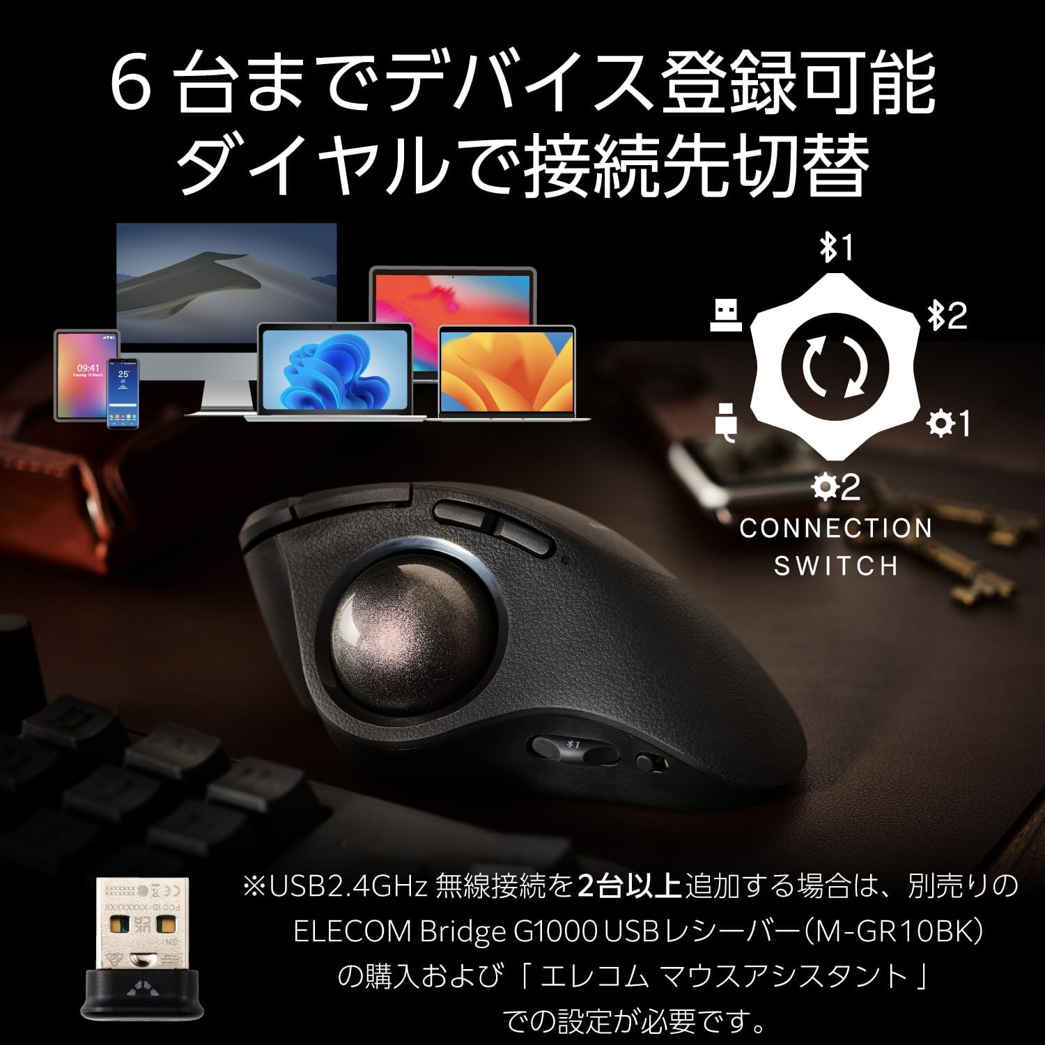 月額2,580円レンタルプラン：エレコム トラックボールマウス IST PRO