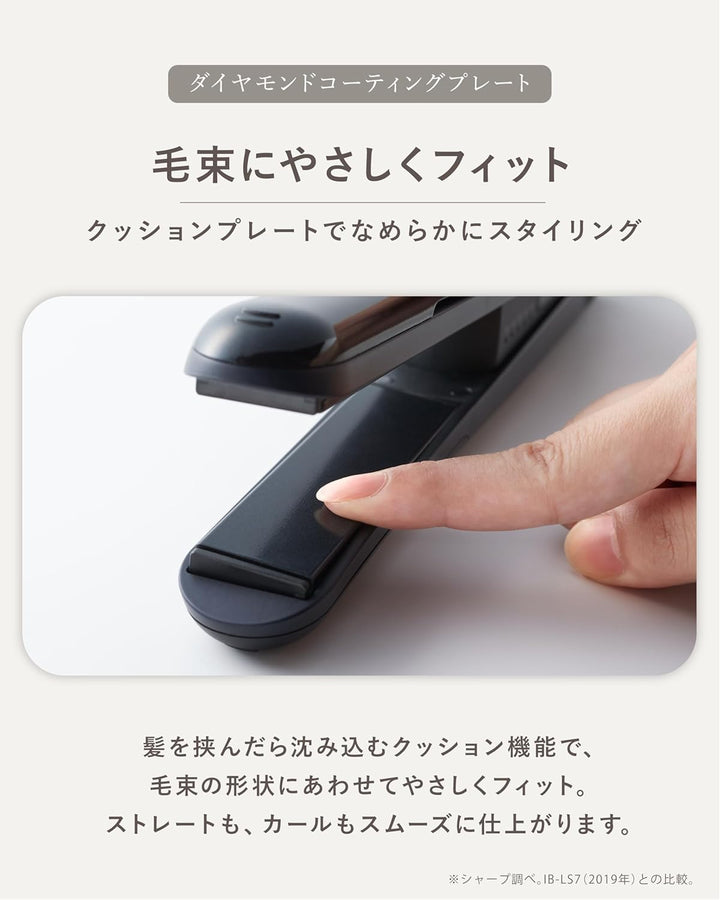 月額3,680円レンタルプラン：シャープ プラズマクラスターストレートアイロン ヘアアイロン IB-S8000-B