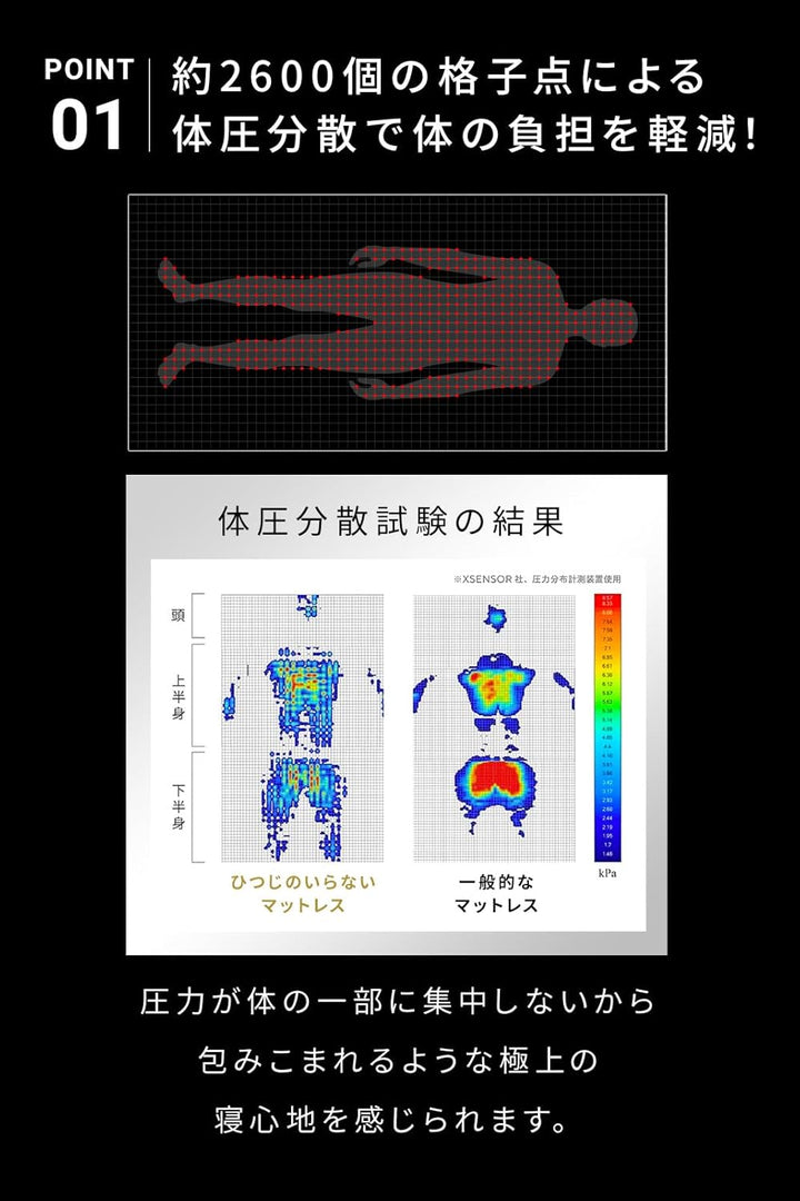 月額7,380円~9,380円レンタルプラン：太陽 ヒツジのいらないマットレス SLEEPER HTM-003SG ブラック