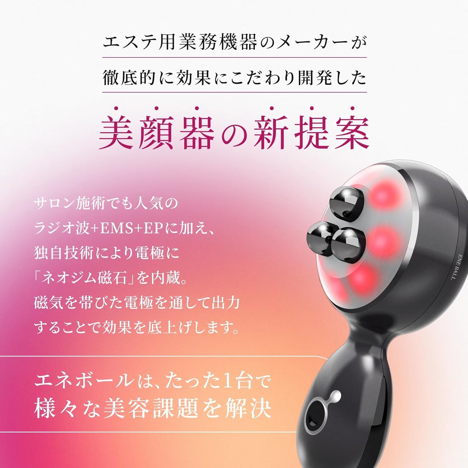 月額12,800円レンタルプラン：ELECTRON エネボール 美顔器 EMS