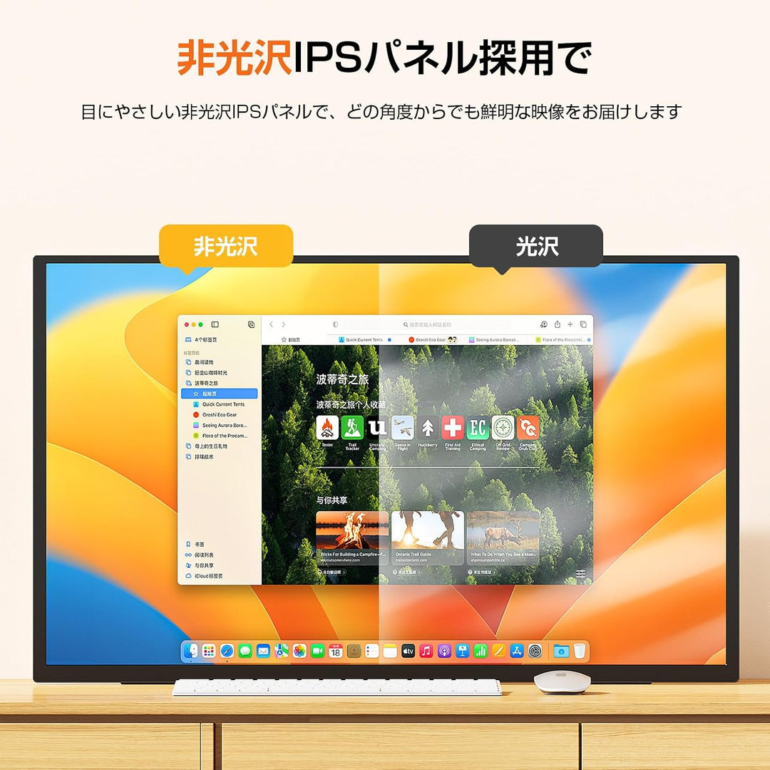 月額6,580円レンタルプラン：UPERFECT モバイルモニター 24.5インチ 245T03