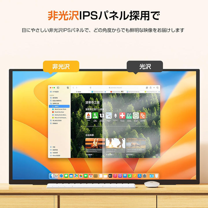 月額6,580円レンタルプラン：UPERFECT モバイルモニター 24.5インチ 245T03