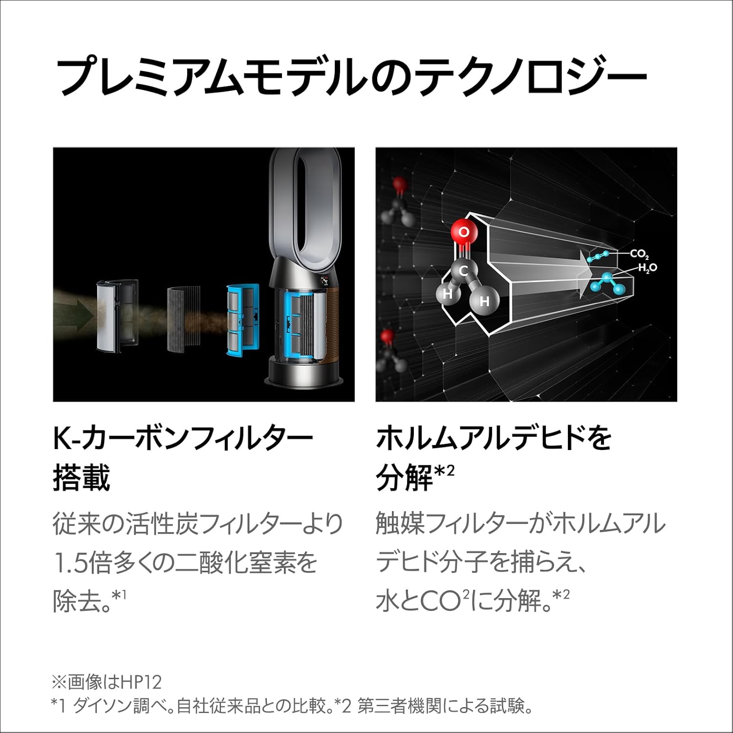 月額9,800円レンタルプラン：Dyson Purifier Hot+Cool HP2 De-NOx 空気