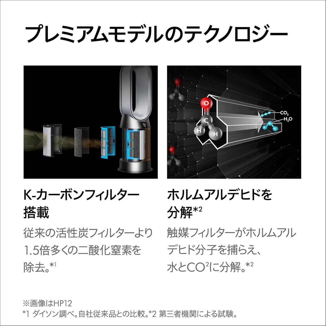 月額9,800円レンタルプラン：Dyson Purifier Hot+Cool HP2 De-NOx 空気清浄機 HP12 WG