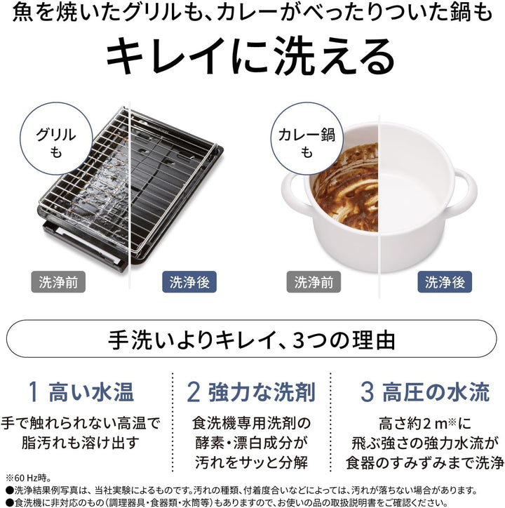 月額12,800円レンタルプラン：パナソニック 食器洗い乾燥機 頑固な汚れも落とす洗浄力 除菌 大がかりな工事不要 NP-TA5-W ホワイト