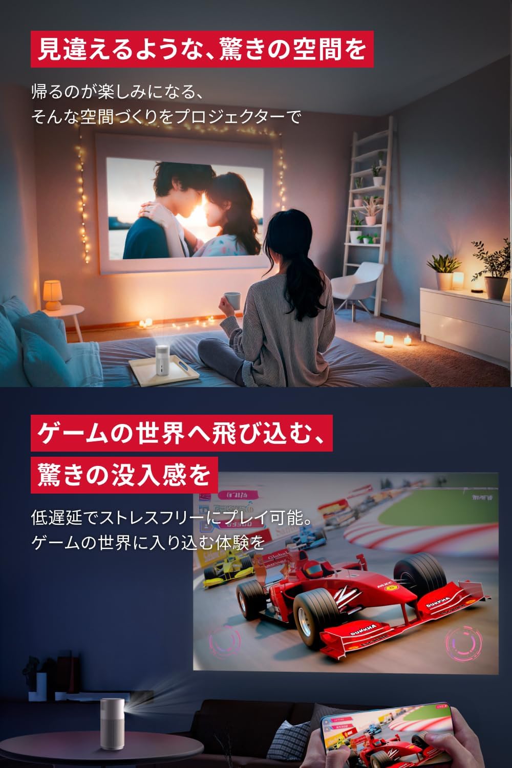 月額8,380円レンタルプラン：Anker Nebula Capsule Air D4112521 ホワイト