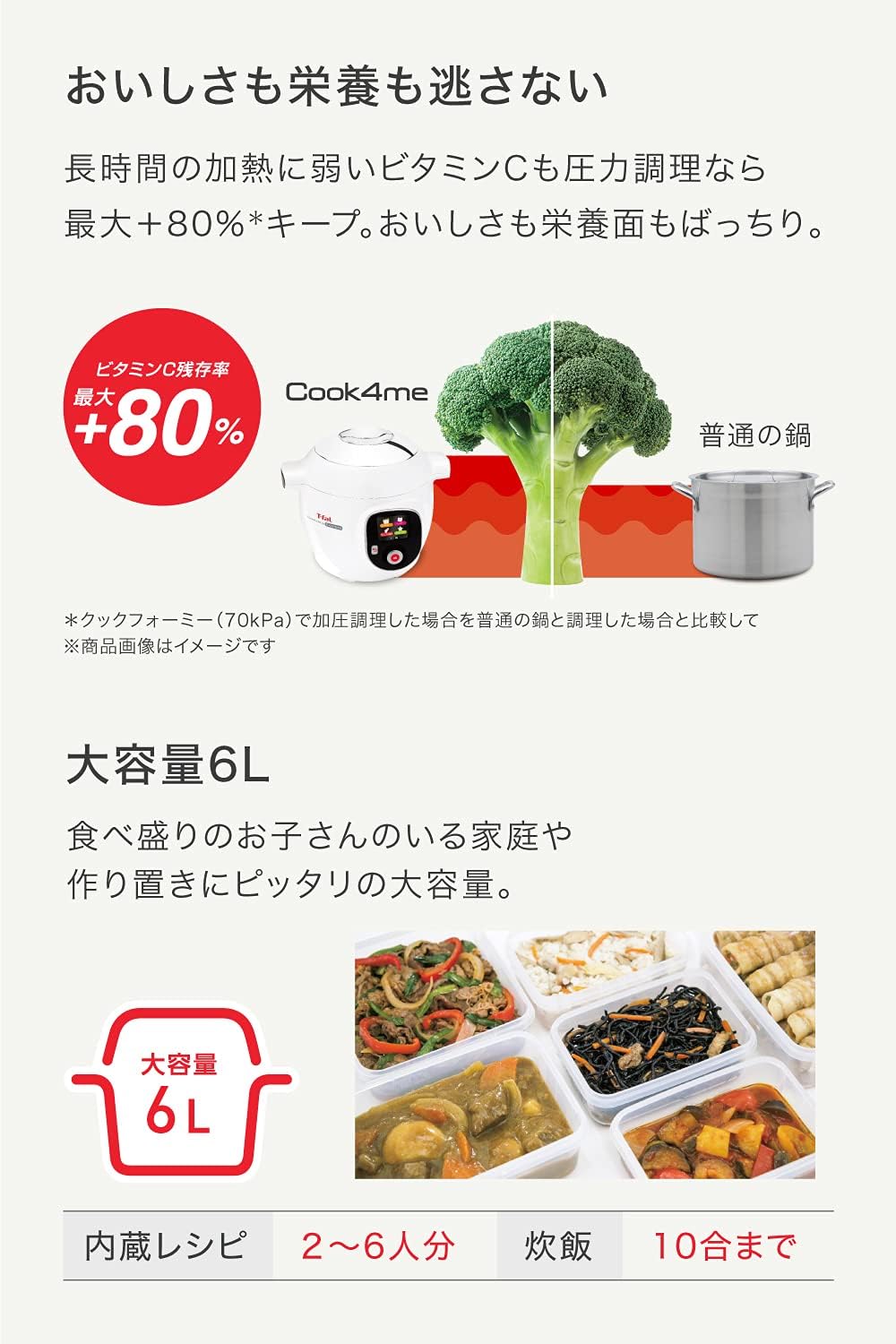 月額4,680円レンタルプラン：ティファール クックフォーミー エクスプレス 圧力鍋 CY8511JP ホワイト