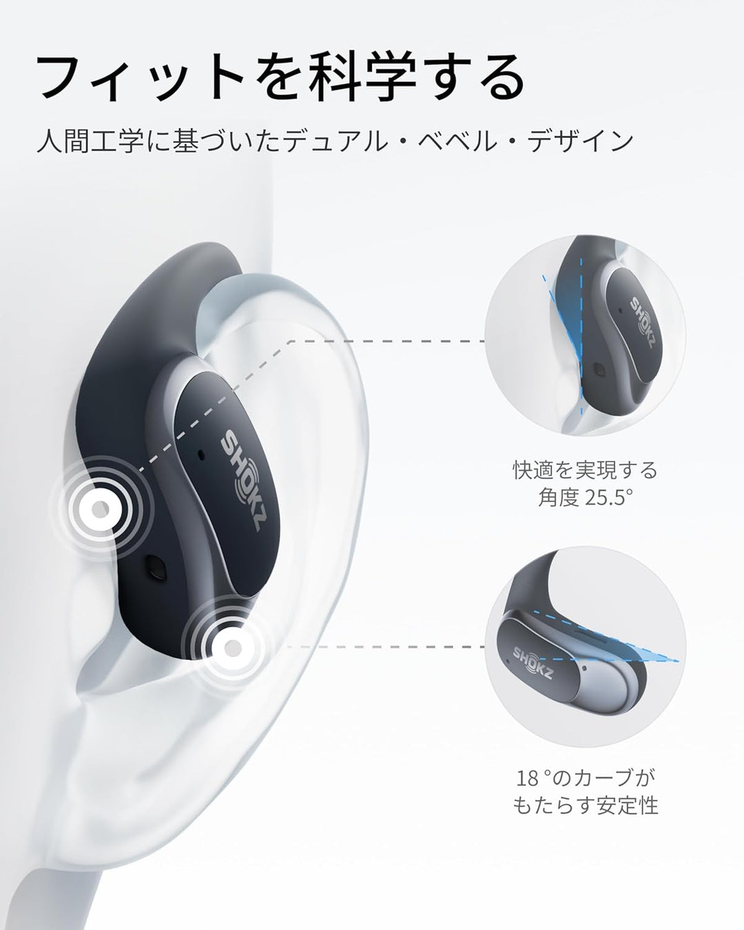 月額2,980円レンタルプラン：Shokz OpenFit Air オープンイヤー イヤフォン