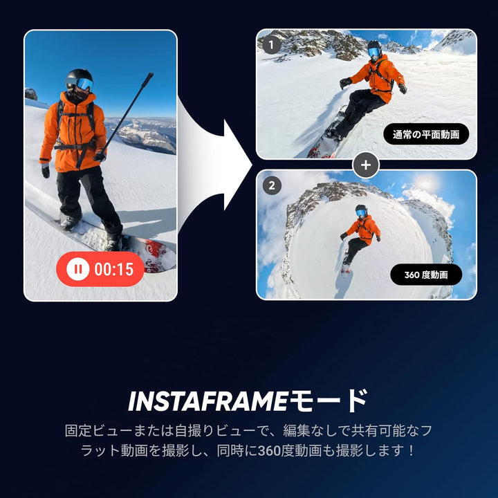 月額13,800円レンタルプラン：Insta360 X5 通常版 360度アクションカメラ CINSAAHA-X510 ブラック