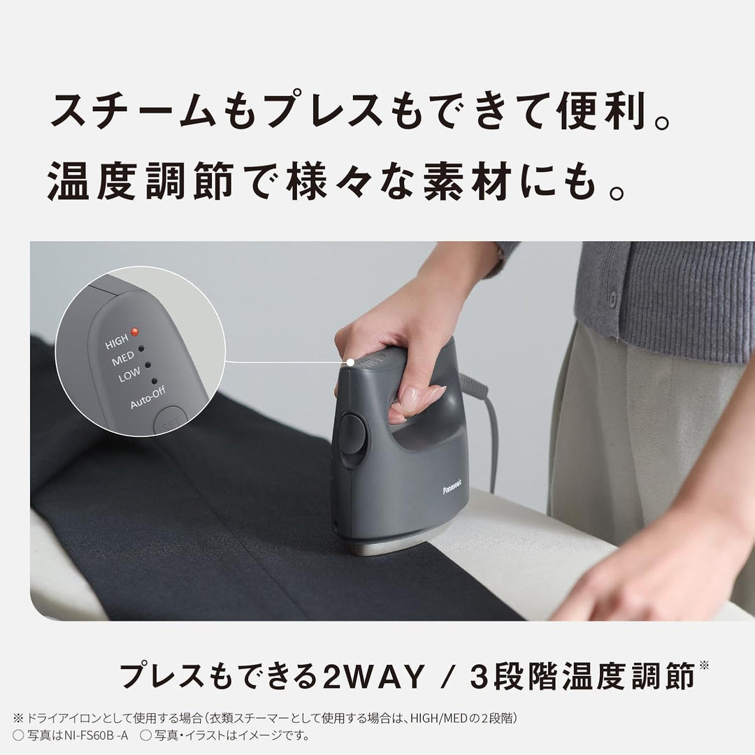 月額1,880円レンタルプラン：パナソニック 衣類スチーマー NI-FS60B-A カームネイビー