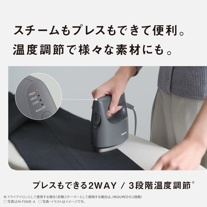 月額1,880円レンタルプラン：パナソニック 衣類スチーマー NI-FS60B-A カームネイビー