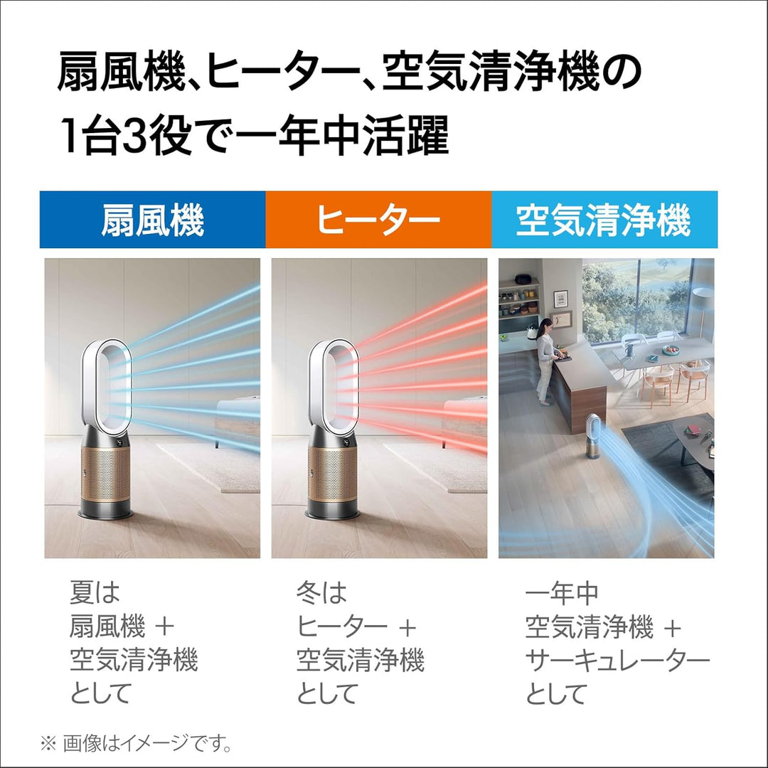 月額9,800円レンタルプラン：Dyson Purifier Hot+Cool HP2 De-NOx 空気清浄機 HP12 WG