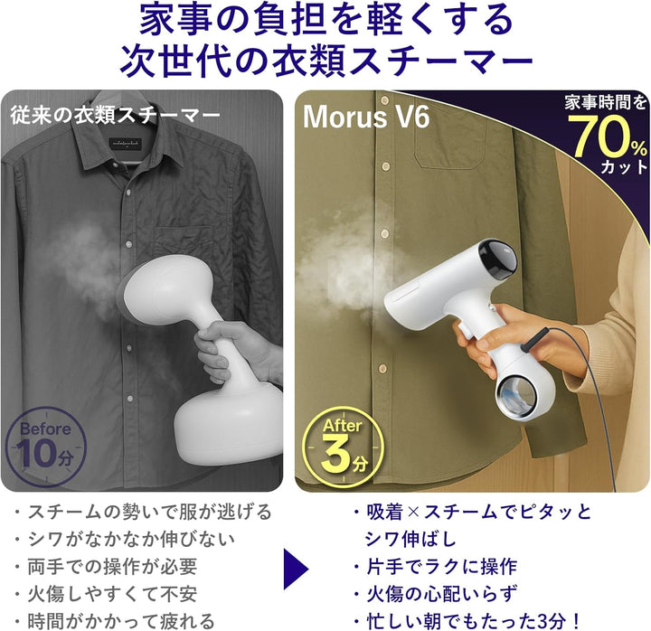 月額1,880円レンタルプラン：Morus V6 真空吸着式衣類スチーマー