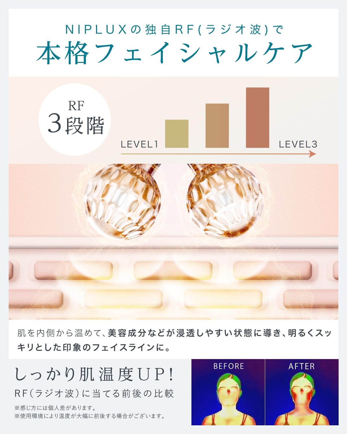 月額2,580円レンタルプラン：NIPLUX BEROLA EMS美顔ローラー 美顔器 NP