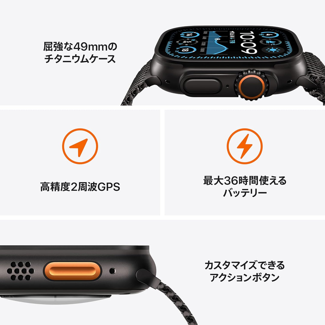 月額17,800円レンタルプラン：Apple Watch Ultra 2 チタニウム 49mm スマートウォッチ