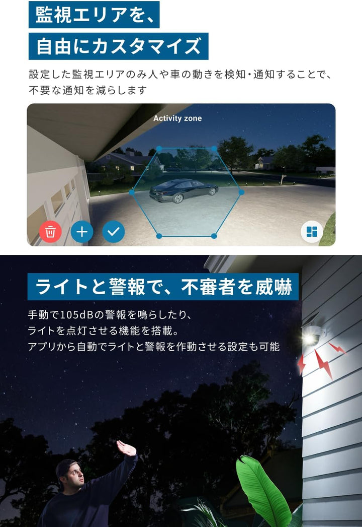 月額3,880円レンタルプラン：Anker Eufy SoloCam S340 T8170521 ホワイト