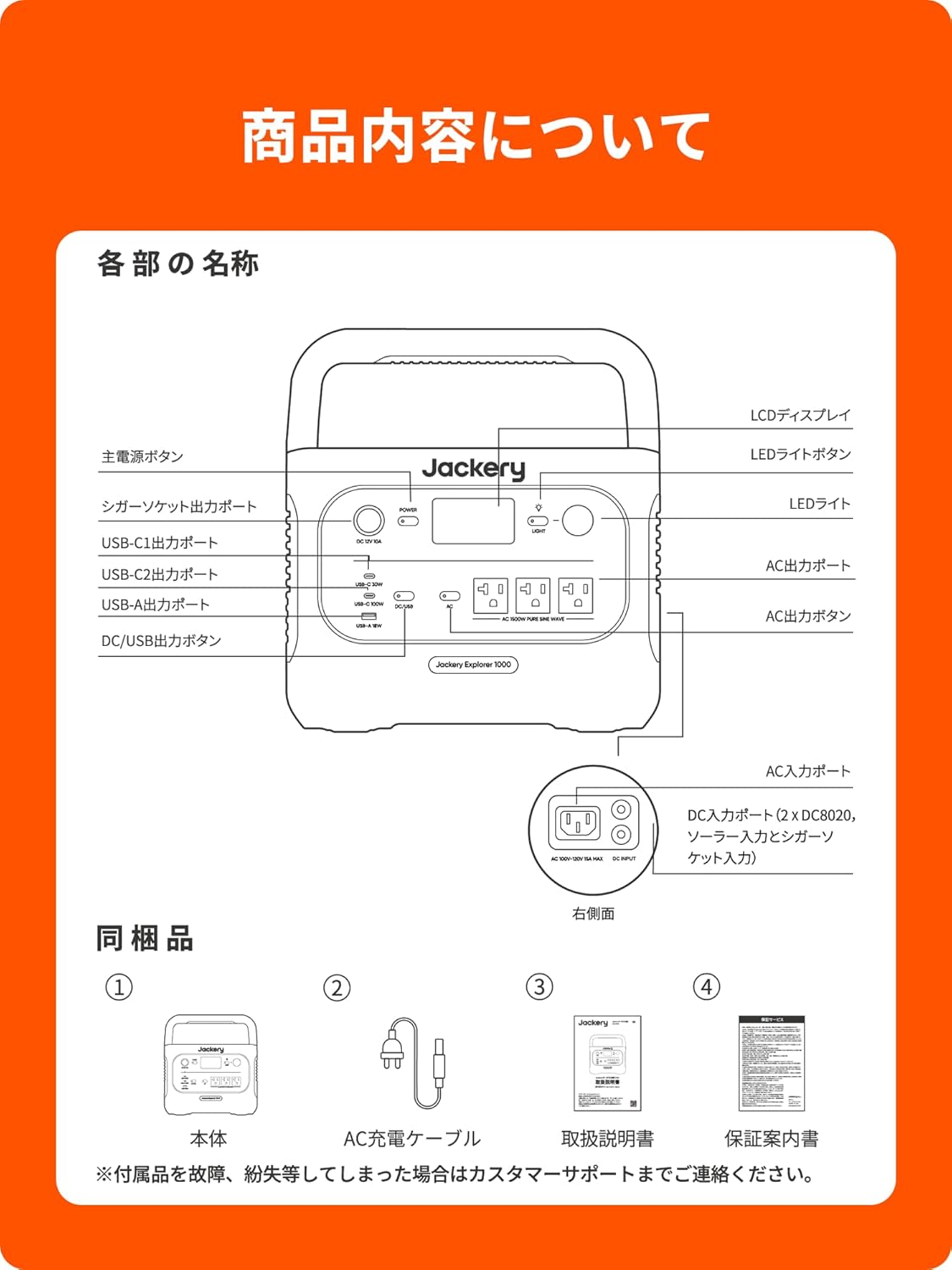 月額16,800円レンタルプラン：Jackery ポータブル電源 1000 New 容量