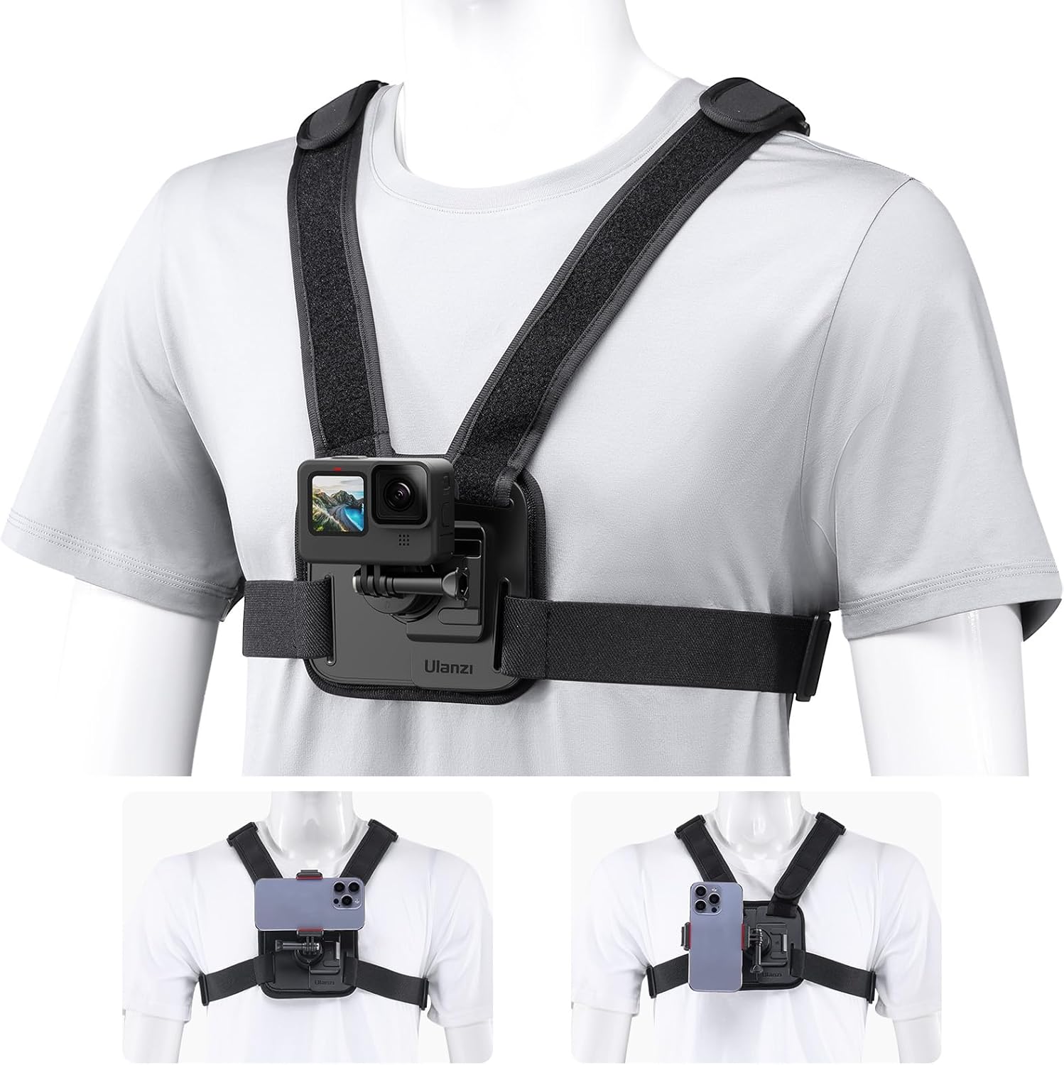 月額980円レンタルプラン：Ulanzi チェストハーネス GoPro用/スマホ用