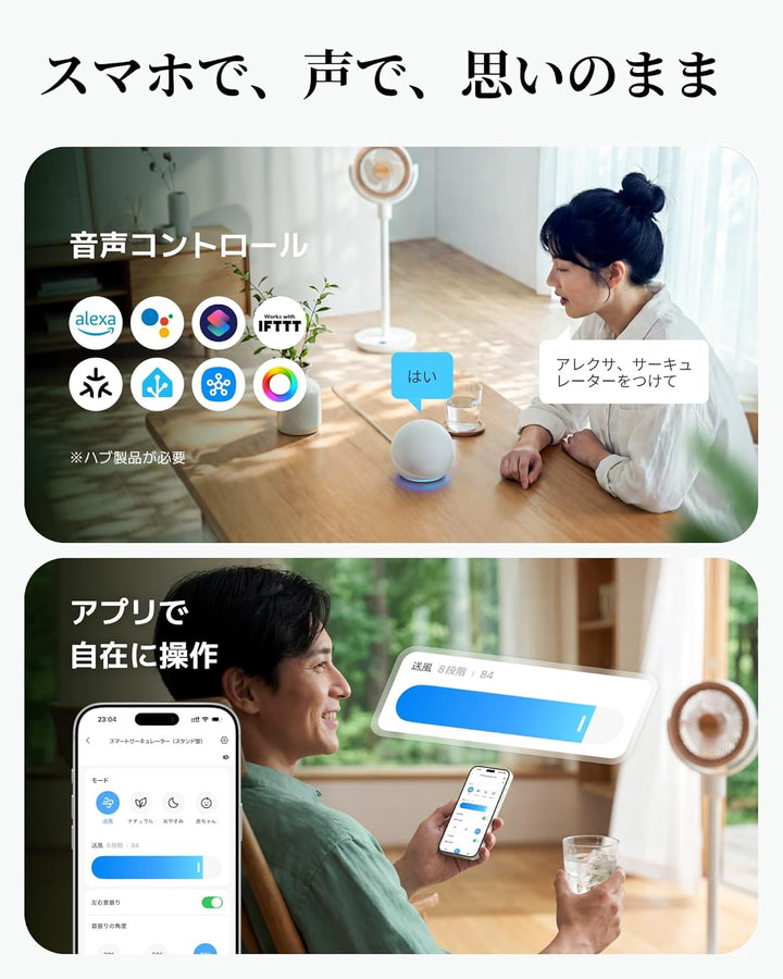 月額2,880円レンタルプラン：SwitchBot サーキュレーター 扇風機 コードレス扇風機 W3800520