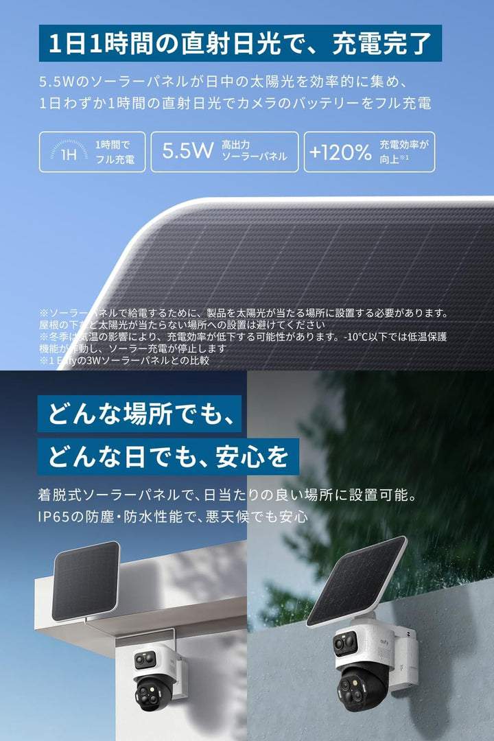 月額5,980~6,680円レンタルプラン：Eufy eufyCam S4 防犯カメラ 屋外カメラ T81723W1