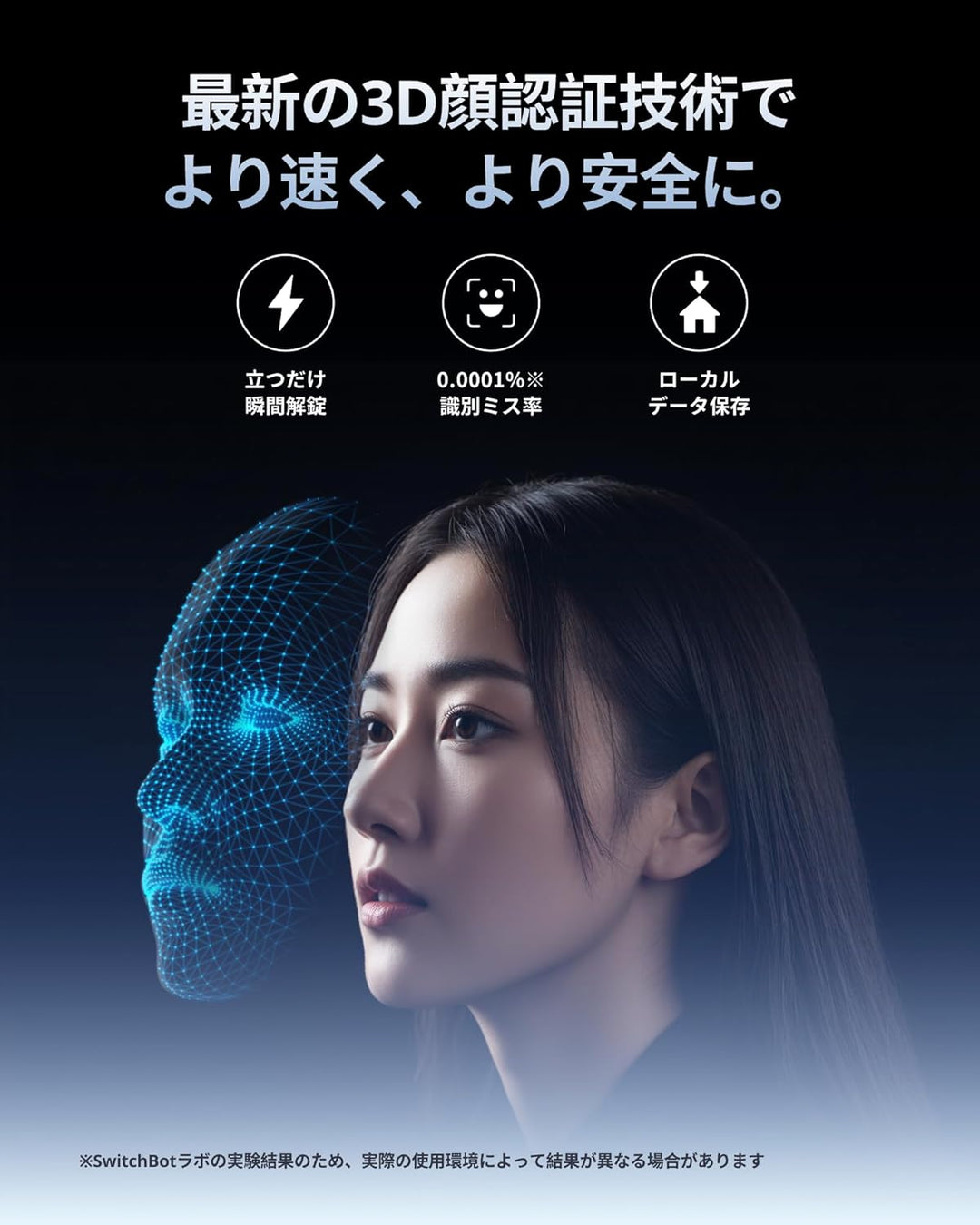 月額2,780円レンタルプラン：SwitchBot 顔認証パッド スマートロック W7300500