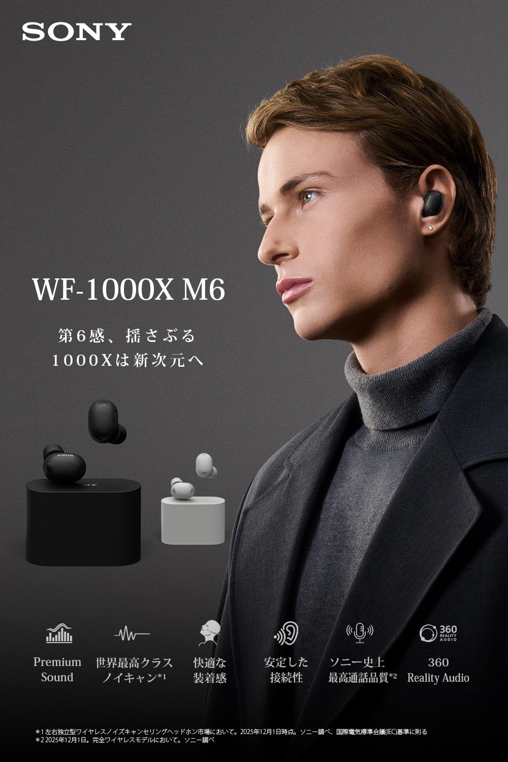 月額6,980円レンタルプラン：SONY ワイヤレスイヤホン WF-1000XM6