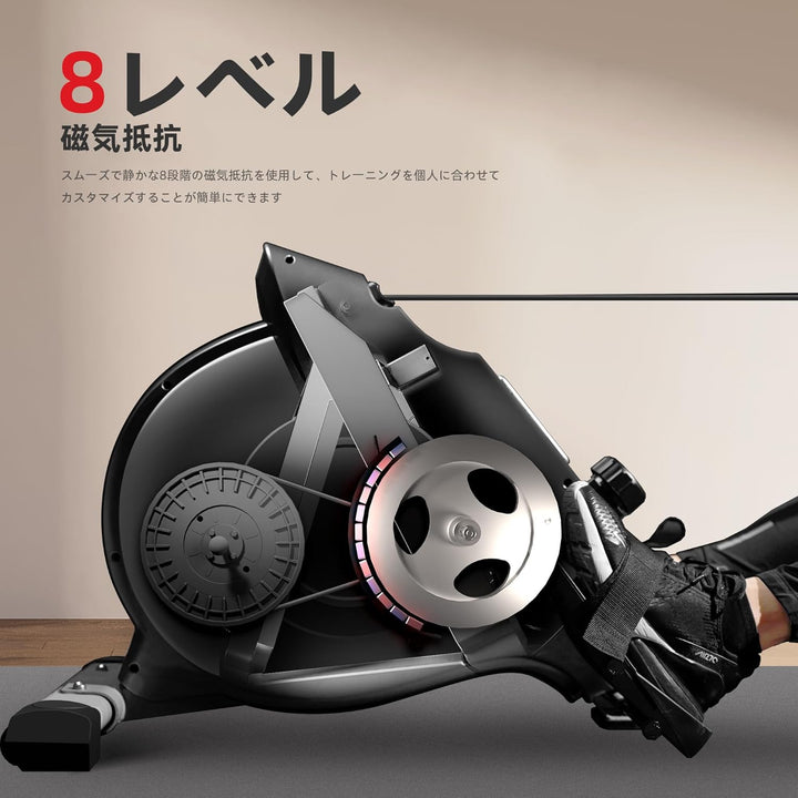 月額6,580円レンタルプラン：Sunny Health & Fitness ローイングマシーン SF-RW5515 グレー