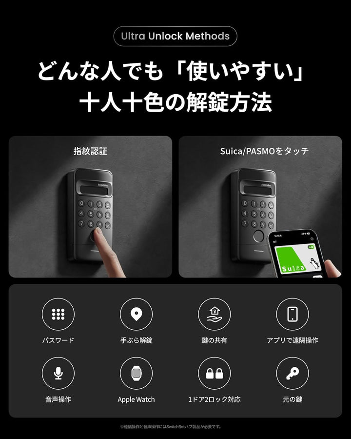 月額5,380円レンタルプラン：SwitchBot ドアロックUltra 顔認証セット スマートロック W5600003
