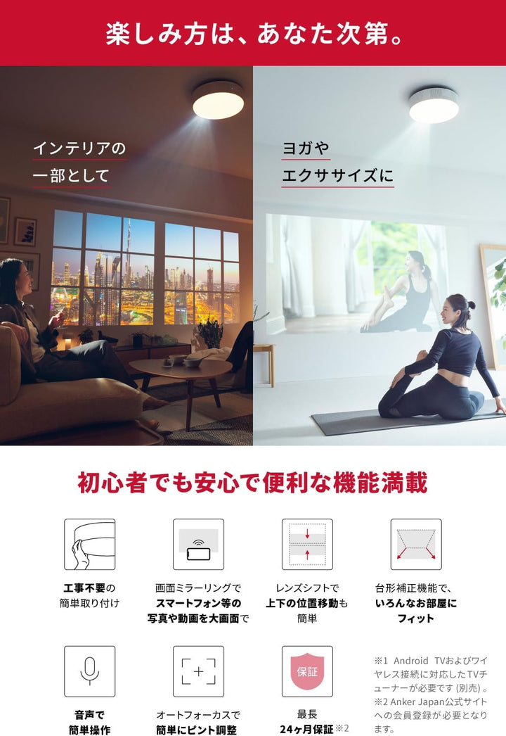 月額14,800円レンタルプラン：Anker Nebula Nova D2160521 ホワイト