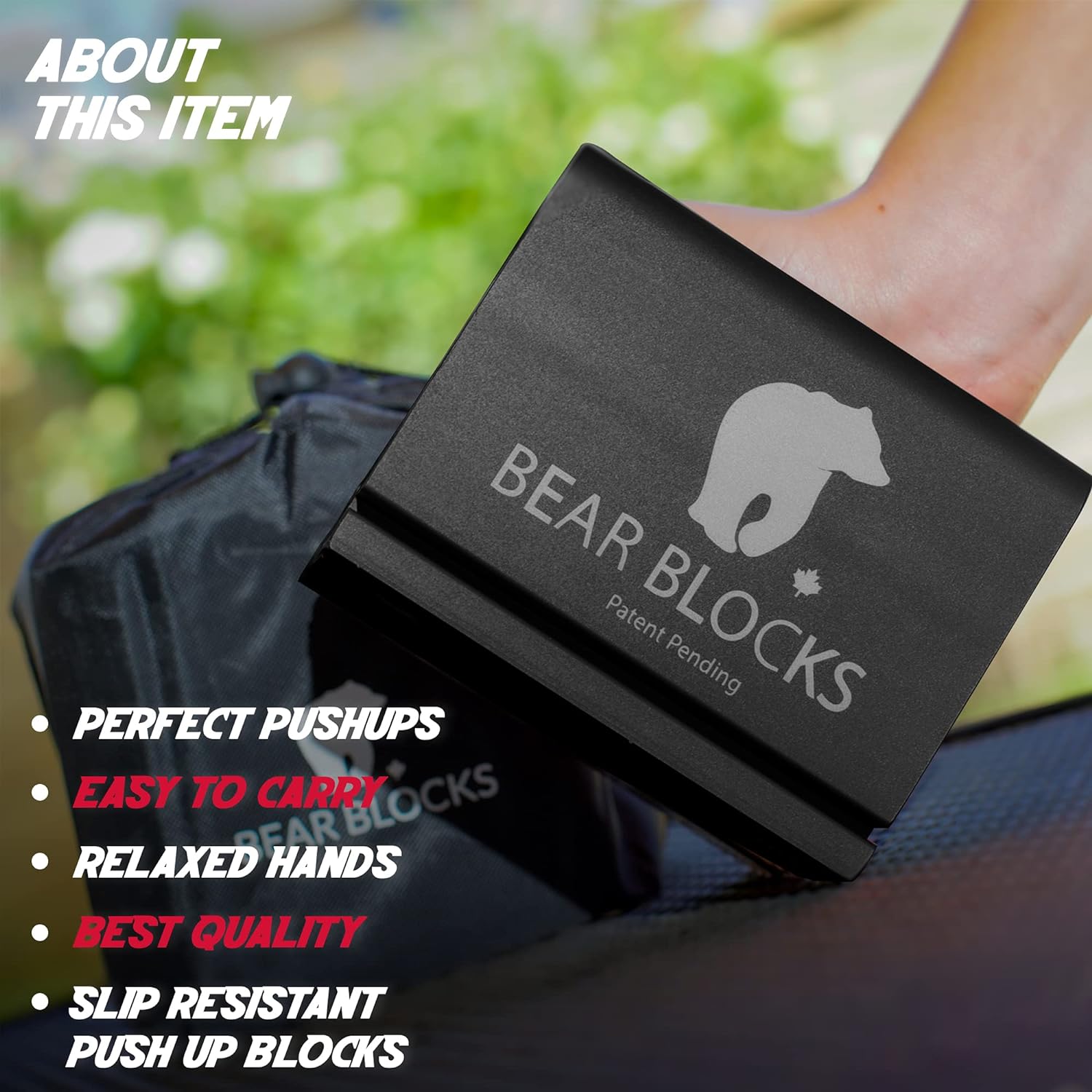 月額2,380円レンタルプラン：Bear Blocks プッシュアップバー ブラック