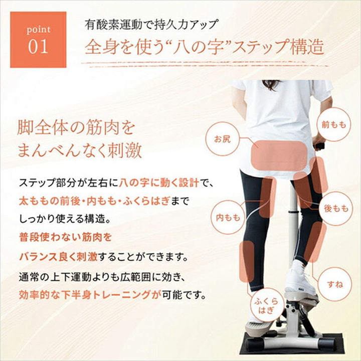 月額2,380円レンタルプラン：アルインコ ハンドル付きステッパー AFA4026C