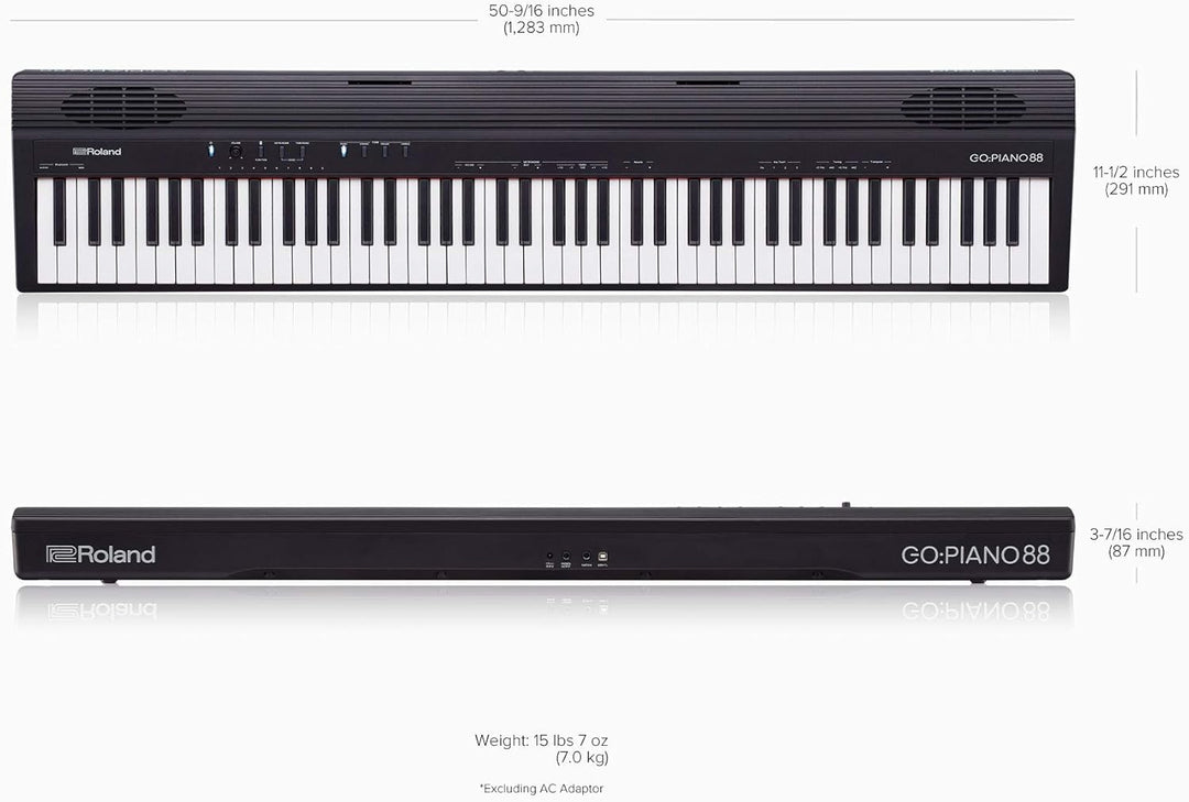 月額6,280円：ROLAND 電子ピアノ GO:PIANO88 GO-88P ブラック