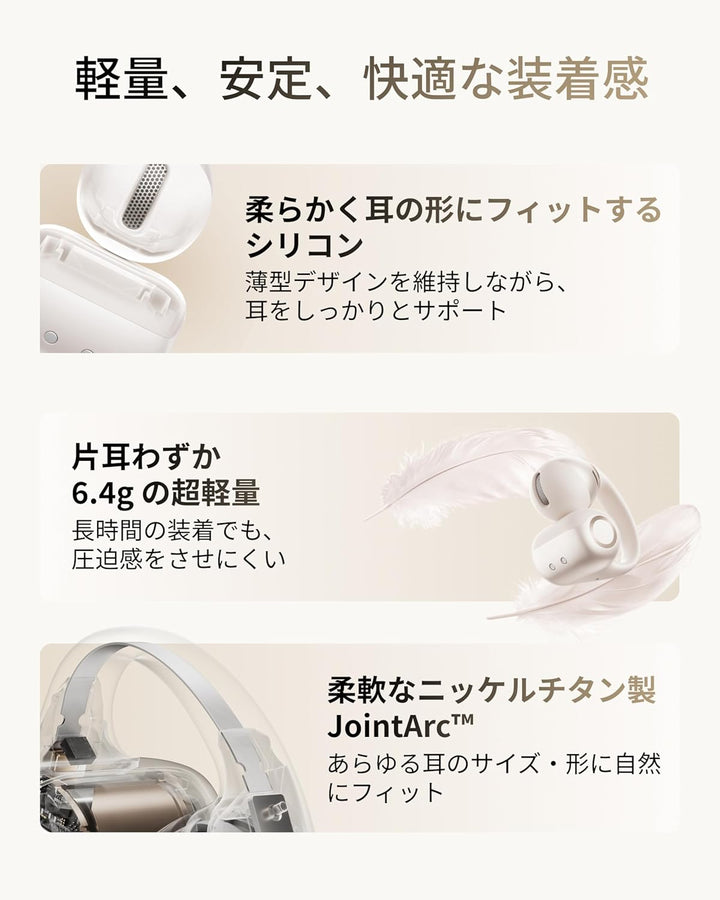 月額3,980円レンタルプラン：Shokz OpenDots 2 イヤーカフ型イヤホン E320