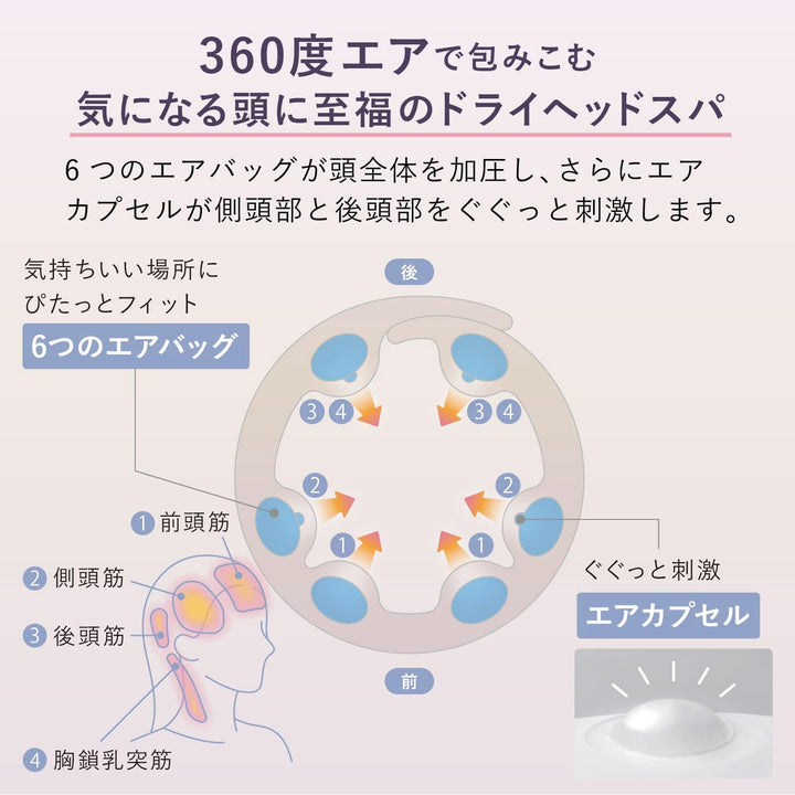 月額1,800円レンタルプラン：アテックス ドライヘッドスパ  マドロムーン AX-HX345