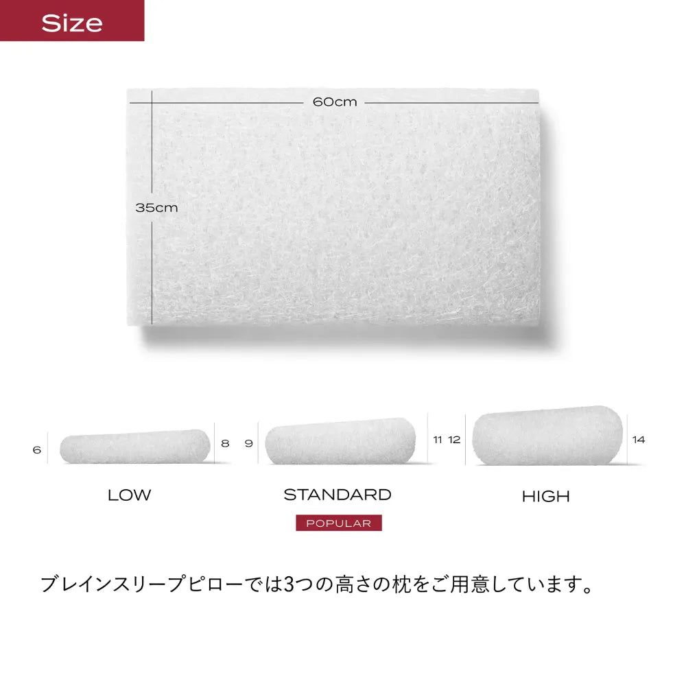 月額5,380円レンタルプラン：BRAIN SLEEP ブレインスリープ ピロー スタンダード クラウドホワイト