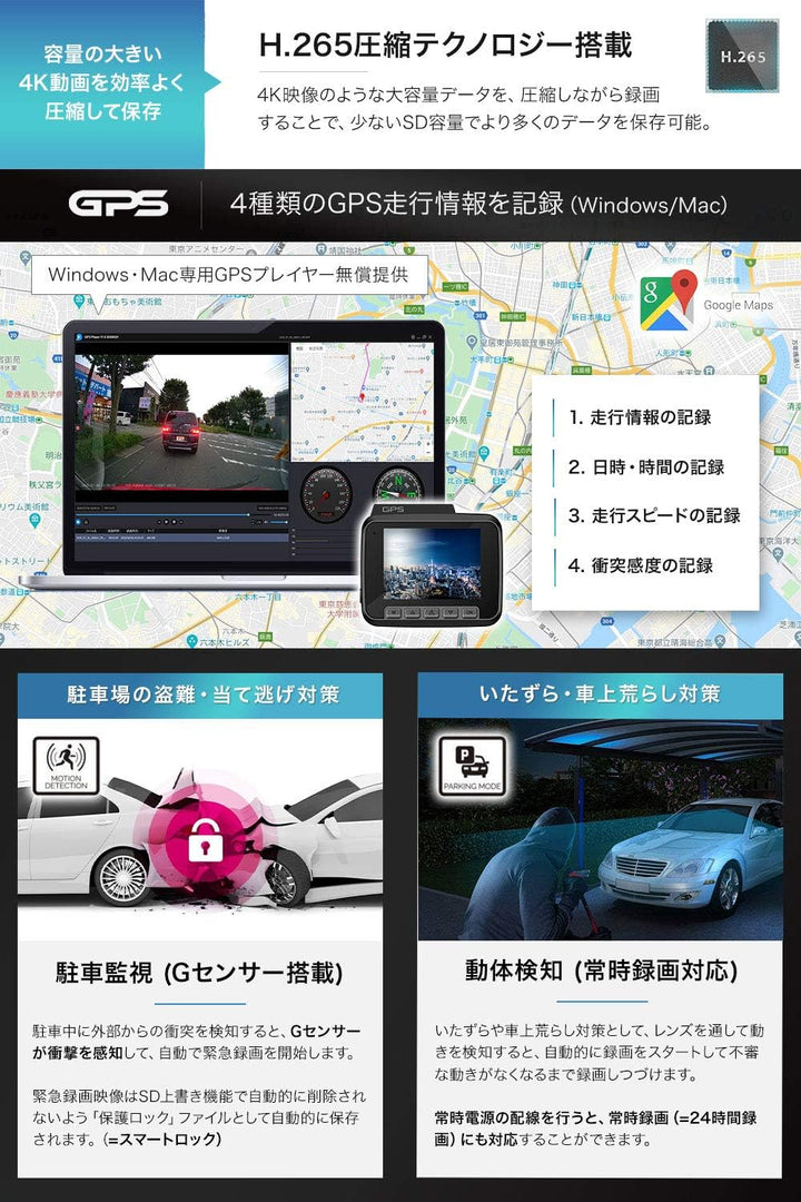 月額4,880円レンタルプラン：ジャパンアベニュー ドライブレコーダー GT65