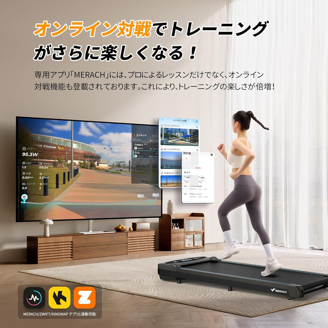 月額2,980円レンタルプラン：MERACH ウォーキングマシン ‎最高時速6km/h MR-T21B1