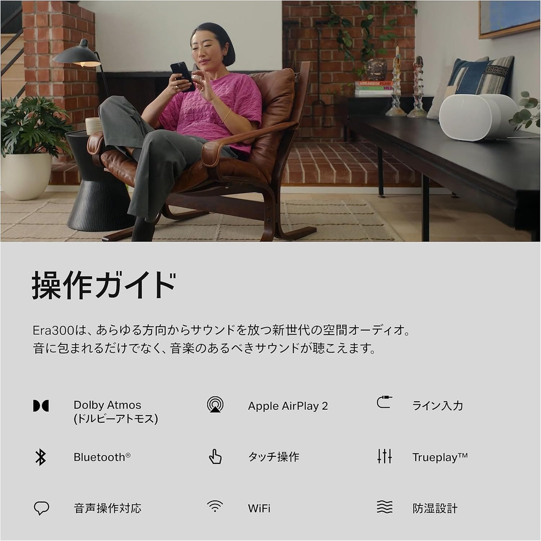 月額9,800円レンタルプラン：Sonos Era 300 サウンドバー スピーカー