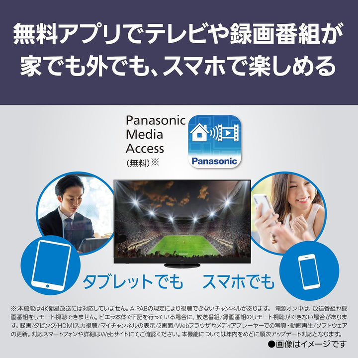 月額46,800円：パナソニック 55V型 4K有機ELテレビ TV-55Z90A ブラック