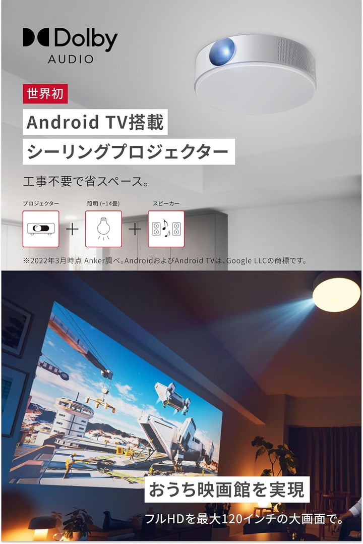 月額14,800円レンタルプラン：Anker Nebula Nova D2160521 ホワイト
